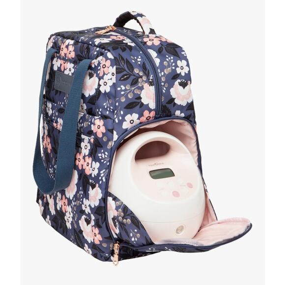 Sarah Wells Kelly Convertible Breast Pump Bag Backpack Gray Polka Dot - Picture 12 of 15